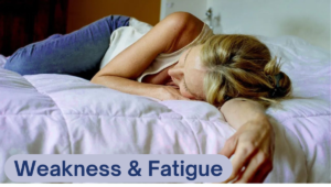 women lying bed, suffering with fatigue